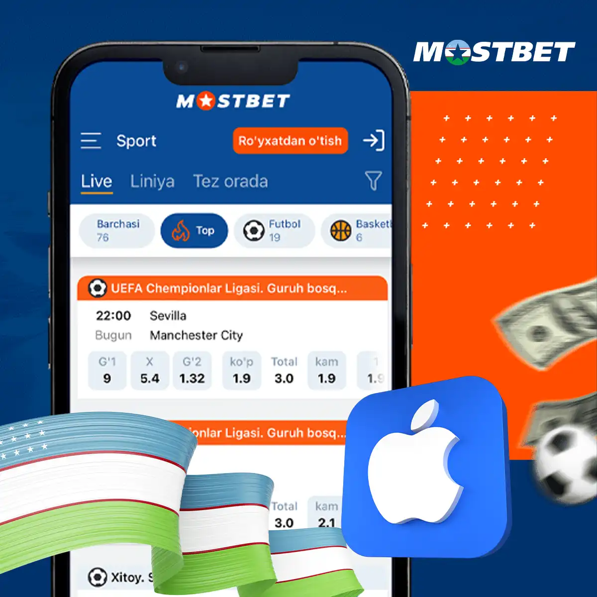 O‘zbekistonda iOS’ga Mostbet ilovasini qanday o‘rnatish mumkin?